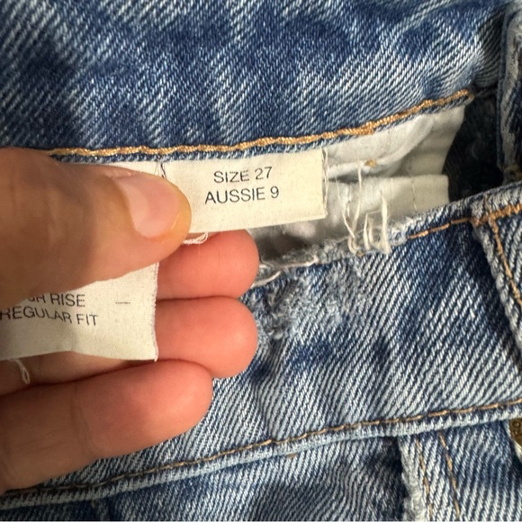 ROLLA'S Classic Blue high rise straight Denim Jeans size 27 - Picture 8 of 9